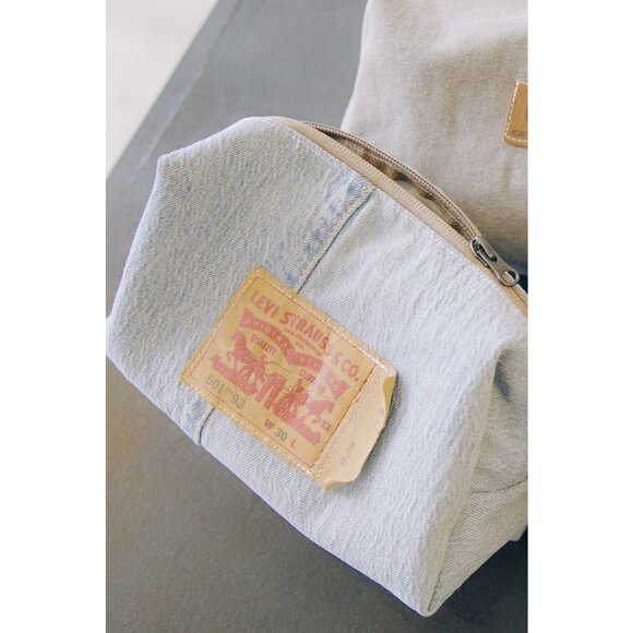 Rework Levi’s Faded Denim Mini Travel Bag - Picture 2 of 7